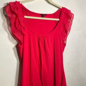 Express coral red-pink tunic length top